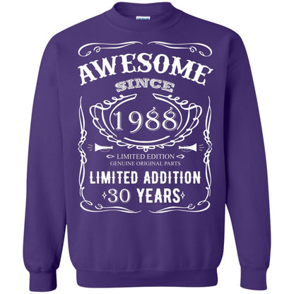 Awesome Since 1988 Limited Addition 30 Years 30th Birthday T-shirt Purple