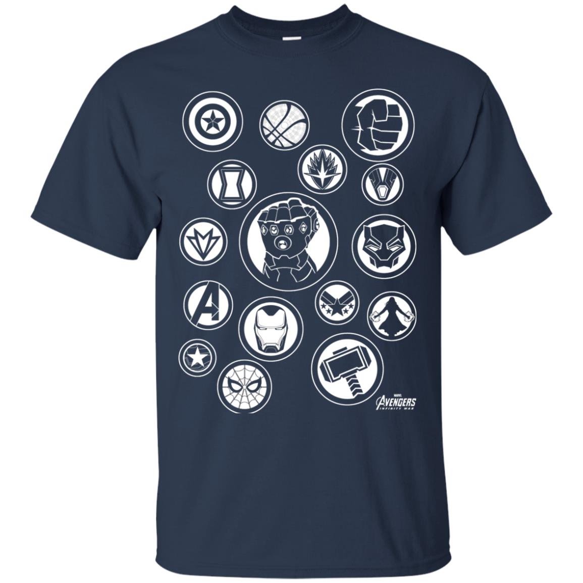 Infinity War Tonal Hero Icon Movie T-shirt Navy