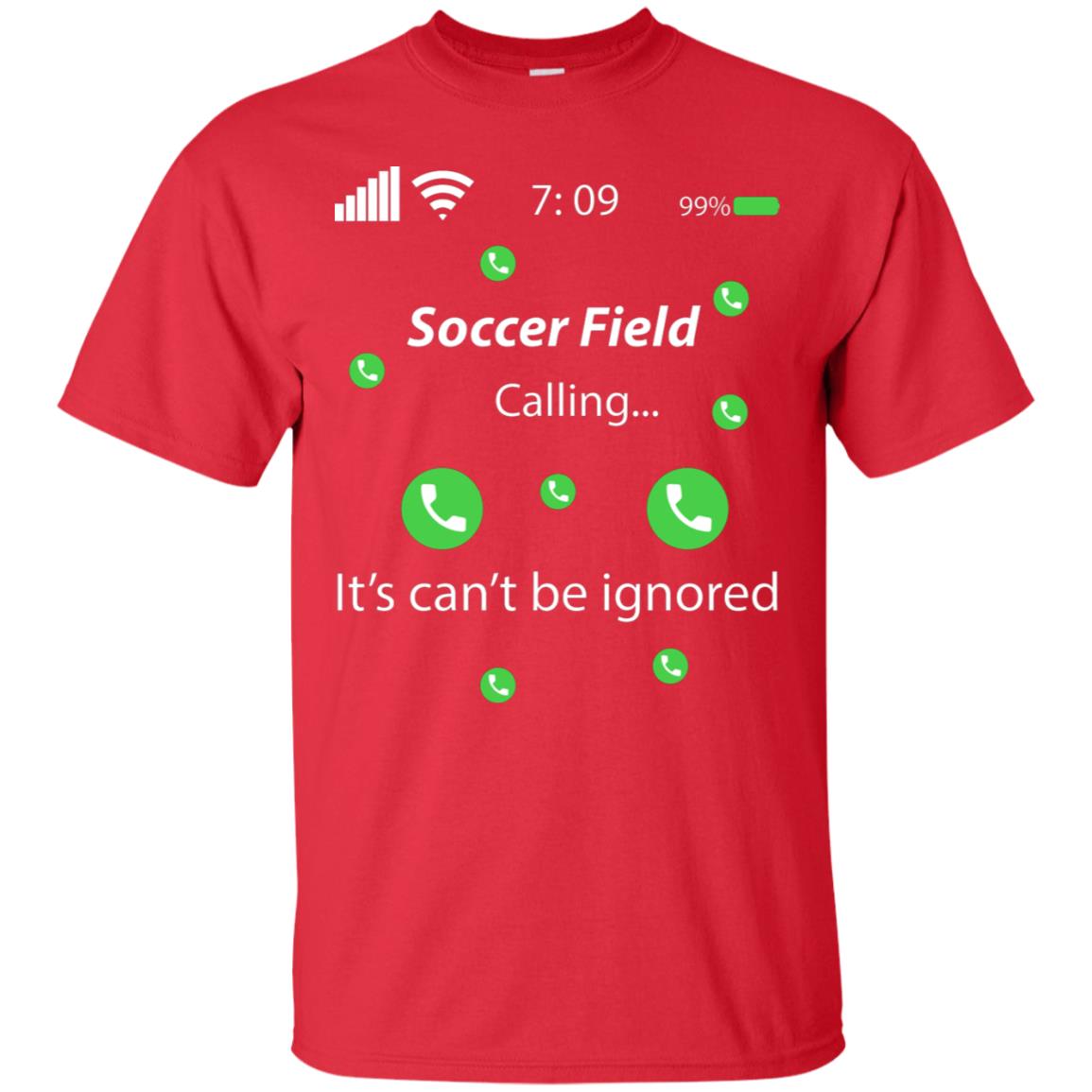 Soccer Field Is Calling It Can't Be Ignored Soccer Lovers Shirt Red