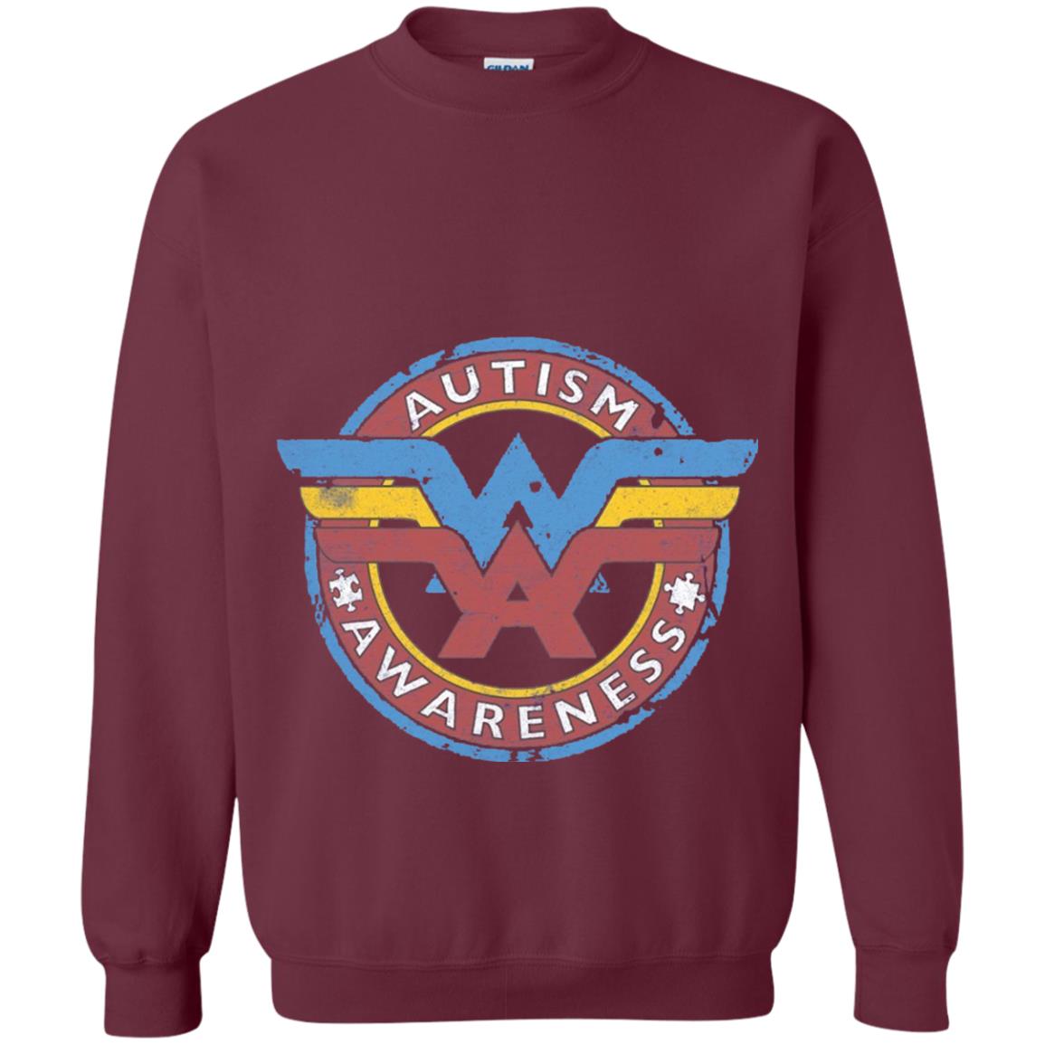 Autism Awareness T-shirt Maroon
