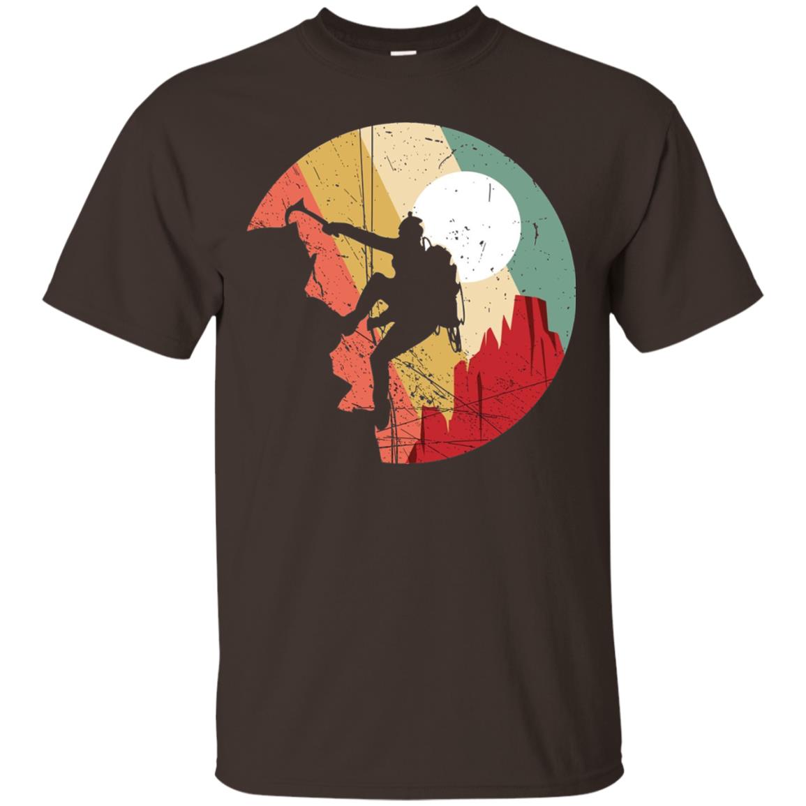 Rock Climbing Mountain Climbing Lover T-shirt Dark Chocolate