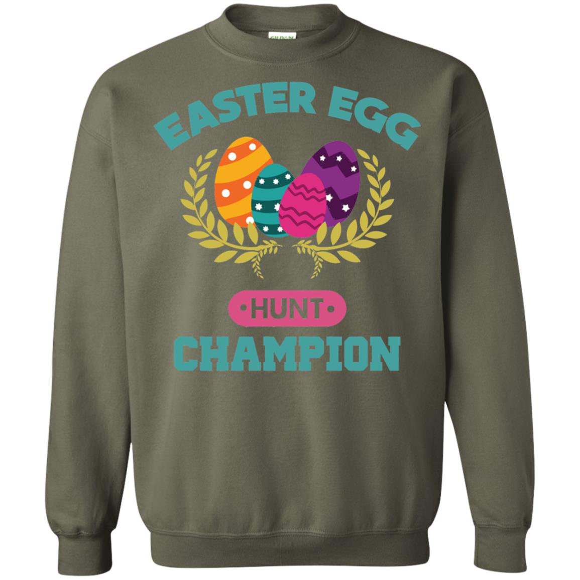 Easter Egg Hunt Champion Easter Day T-shirt Military Green