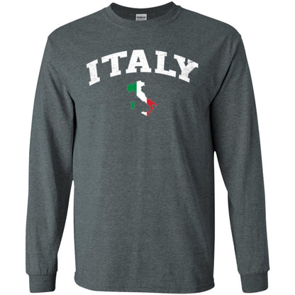 Italy T-shirt Flag Map Dark Heather