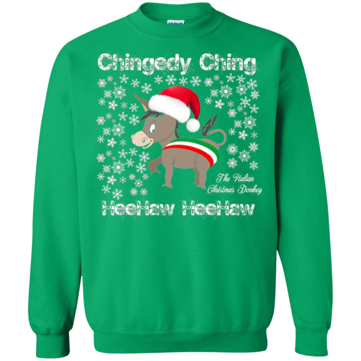 Christmas T-shirt The Italian Christmas Donkey Irish Green