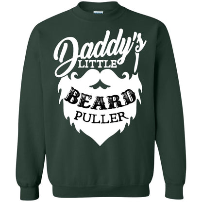 Daddy's Little Beard Puller Kid Shirt Forest Green