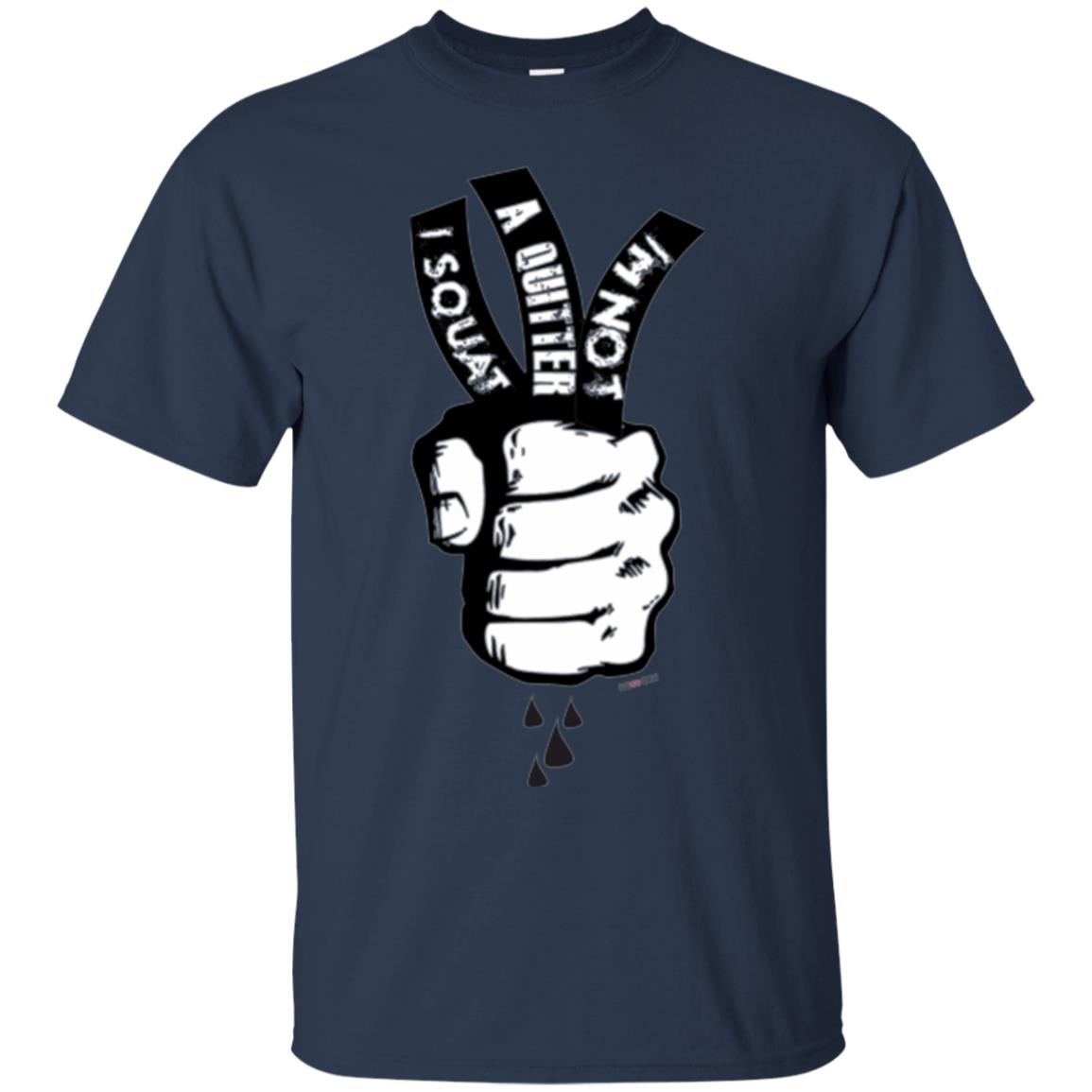 Fitnoquit T-shirt Im Not A Quitter Im Squat Gym Navy