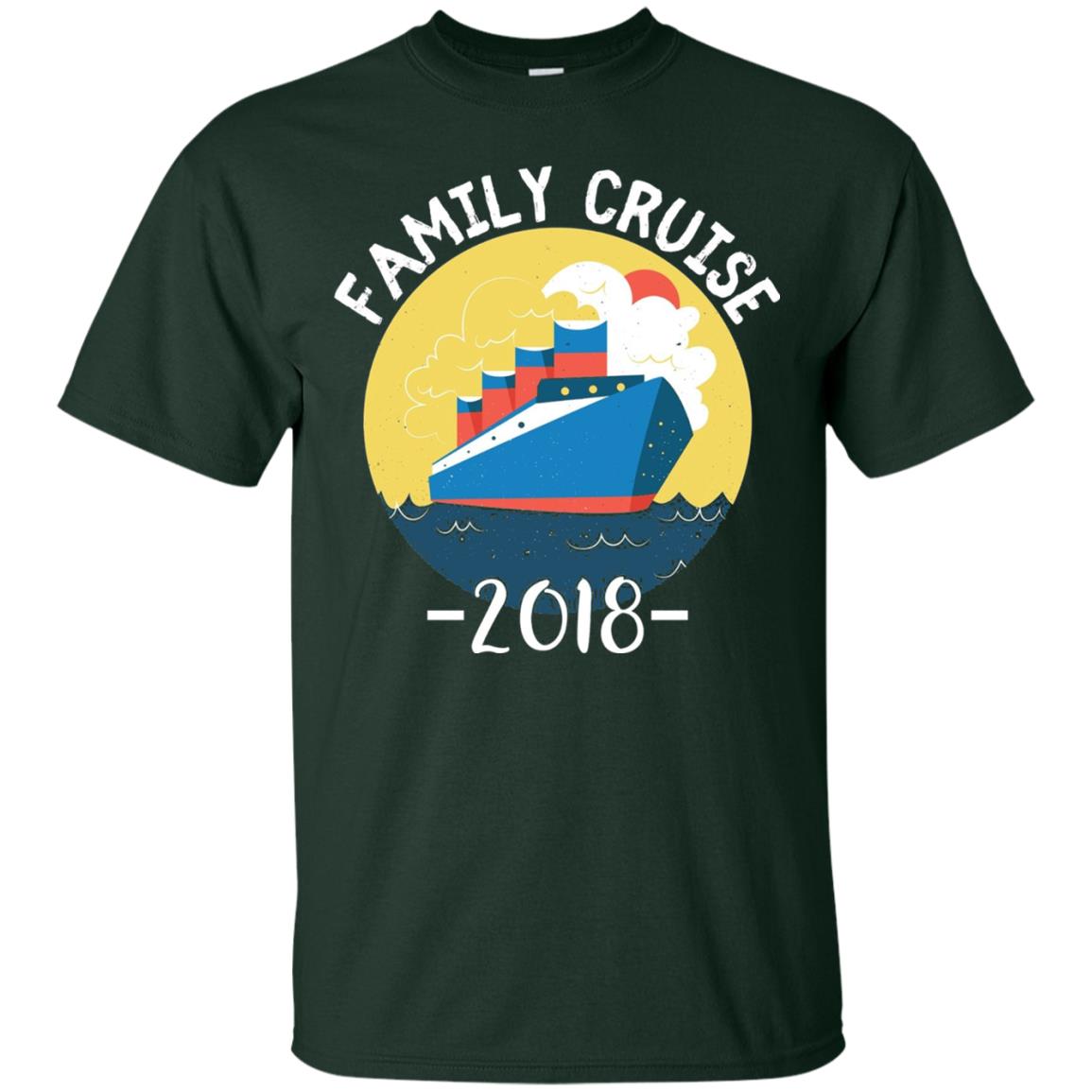 Summer Holiday T-shirt Family Cruise 2018 Forest Green