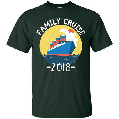 Summer Holiday T-shirt Family Cruise 2018 Forest Green
