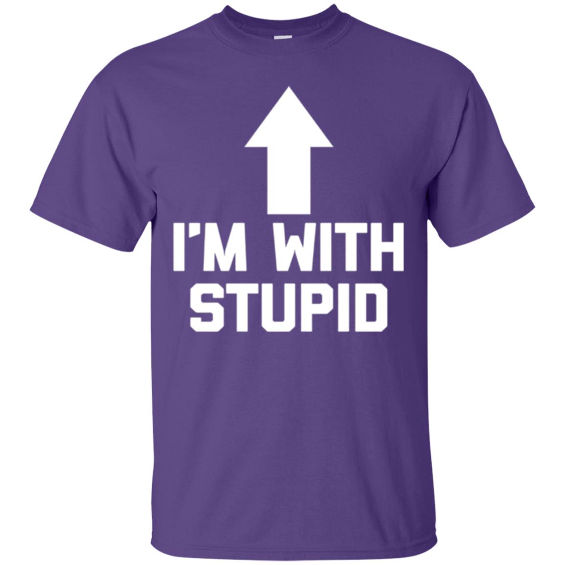 Im With Stupid T-shirt Purple