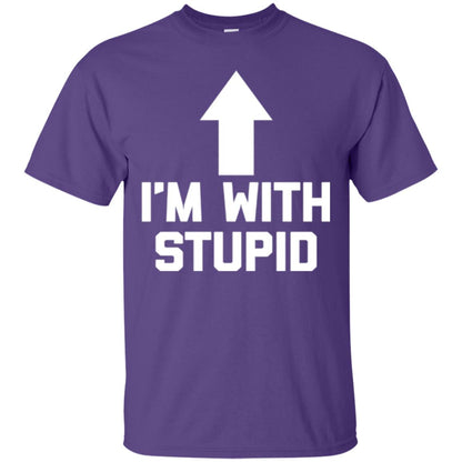 Im With Stupid T-shirt Purple