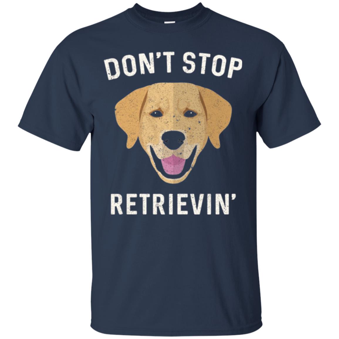Dog Lovers T-shirt Don_t Stop Retrieving Navy