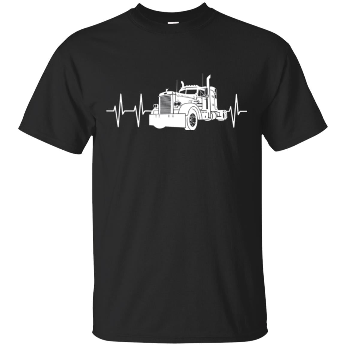 Trucking T-shirt Heartbeat Black