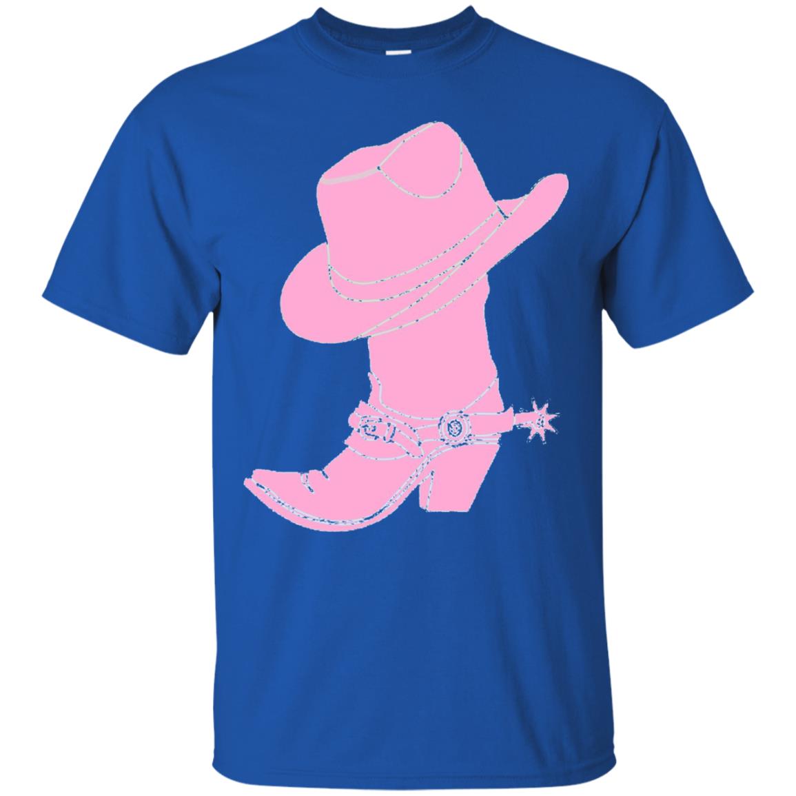 Cowgirl Boots Western Wear T-shirt Royal
