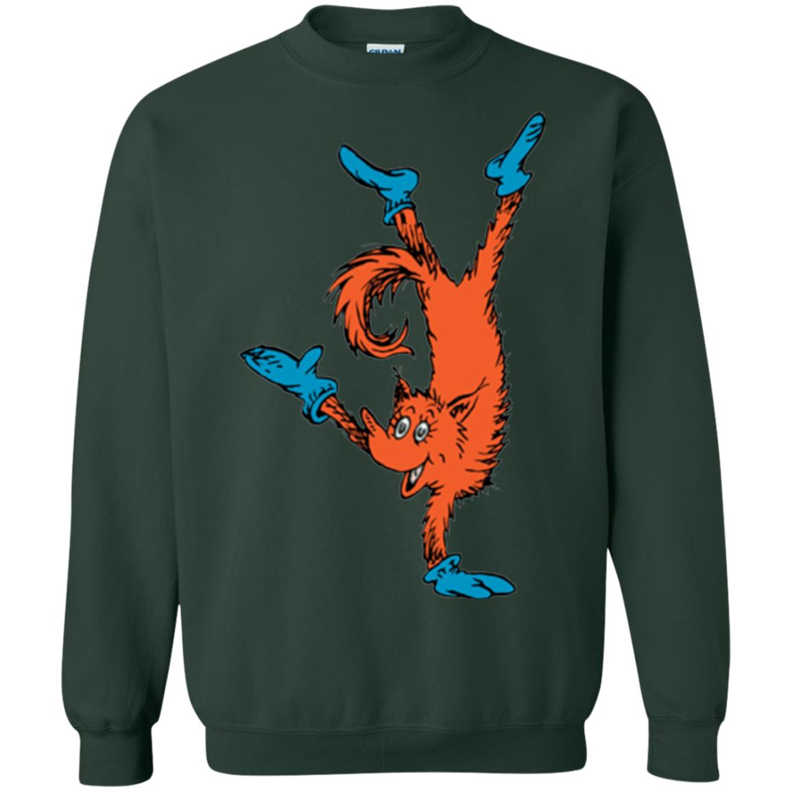 Dr. Seuss Fox In Socks Handstand Book Lover T-shirt Forest Green