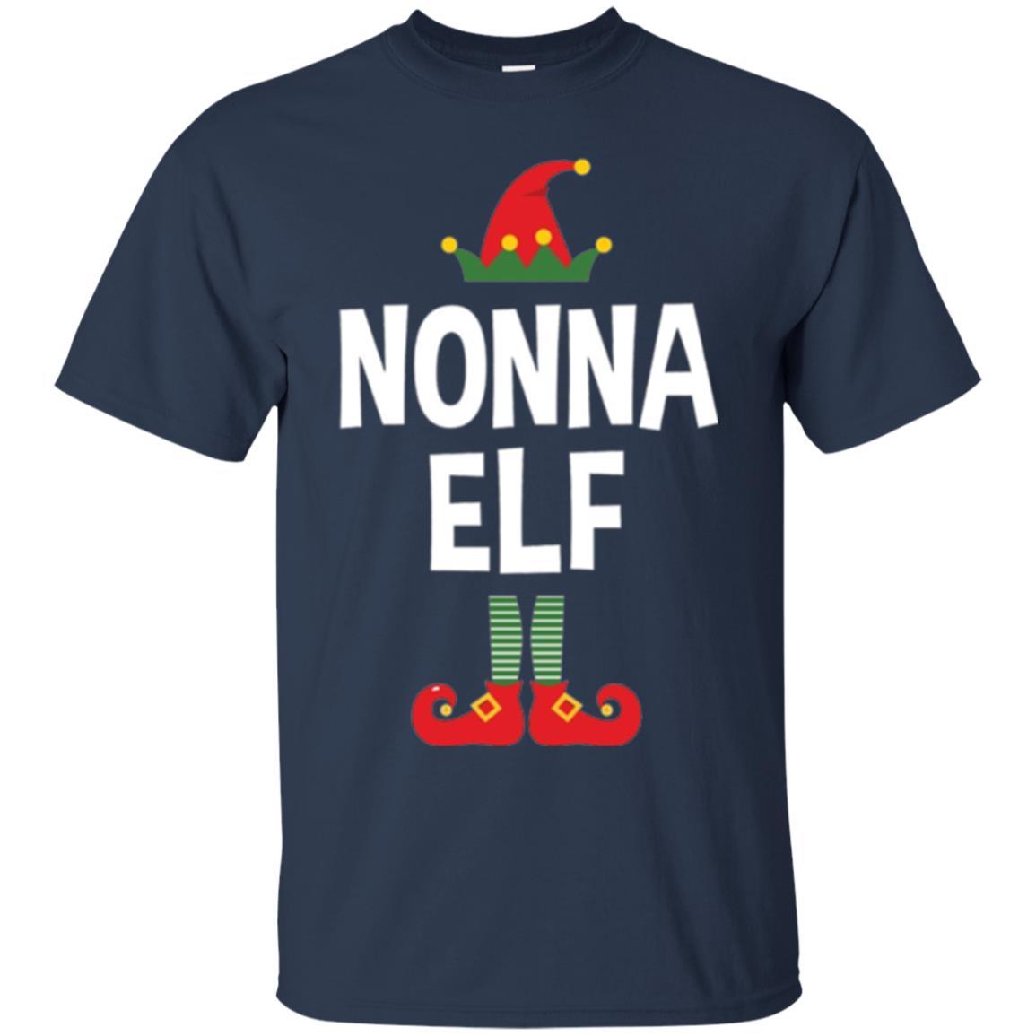 Christmas T-shirt Nonna Elf Christmas Pajamas Navy
