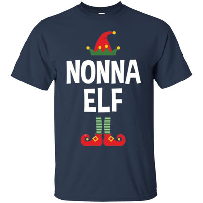 Christmas T-shirt Nonna Elf Christmas Pajamas Navy