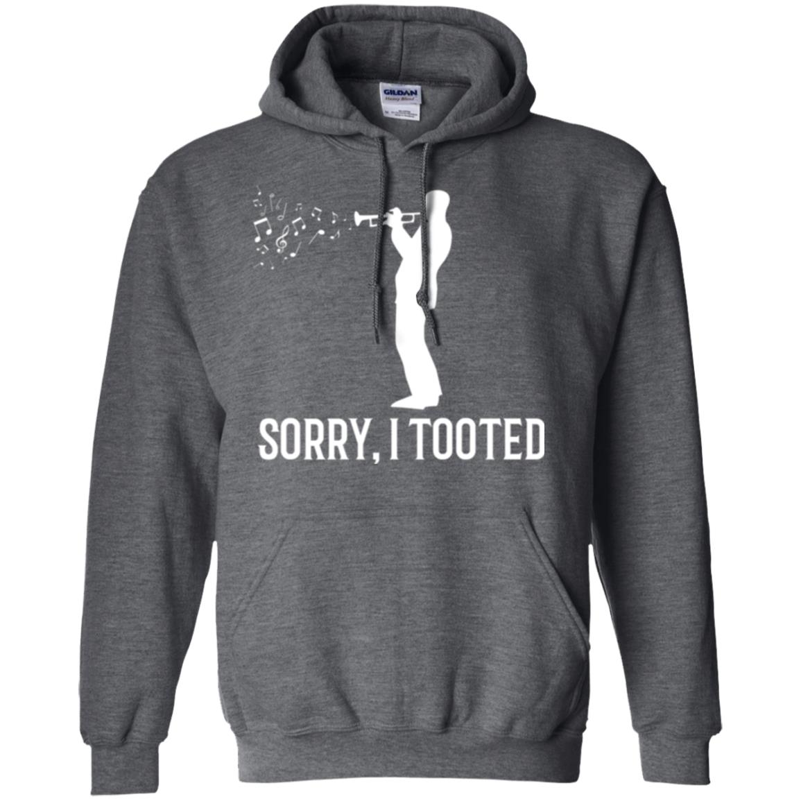 Trumpet Lovers T-shirt Sorry I Tooted Dark Heather