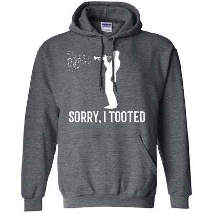 Trumpet Lovers T-shirt Sorry I Tooted Dark Heather