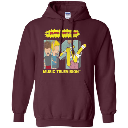Mtv Logo T-shirt Beavis And Butt Head Maroon
