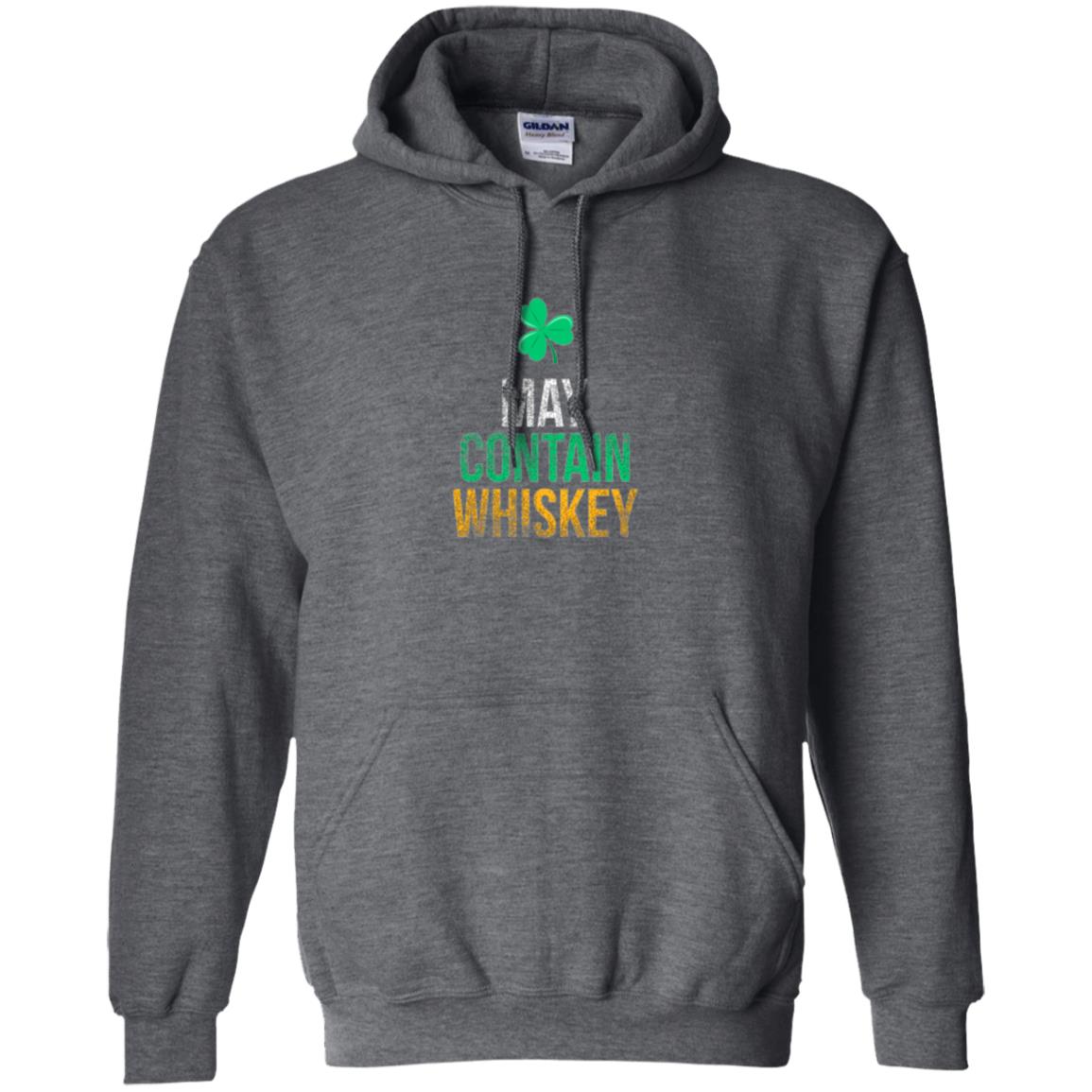 Funny St. Patricks Day T-shirt May Contain Whiskey Dark Heather