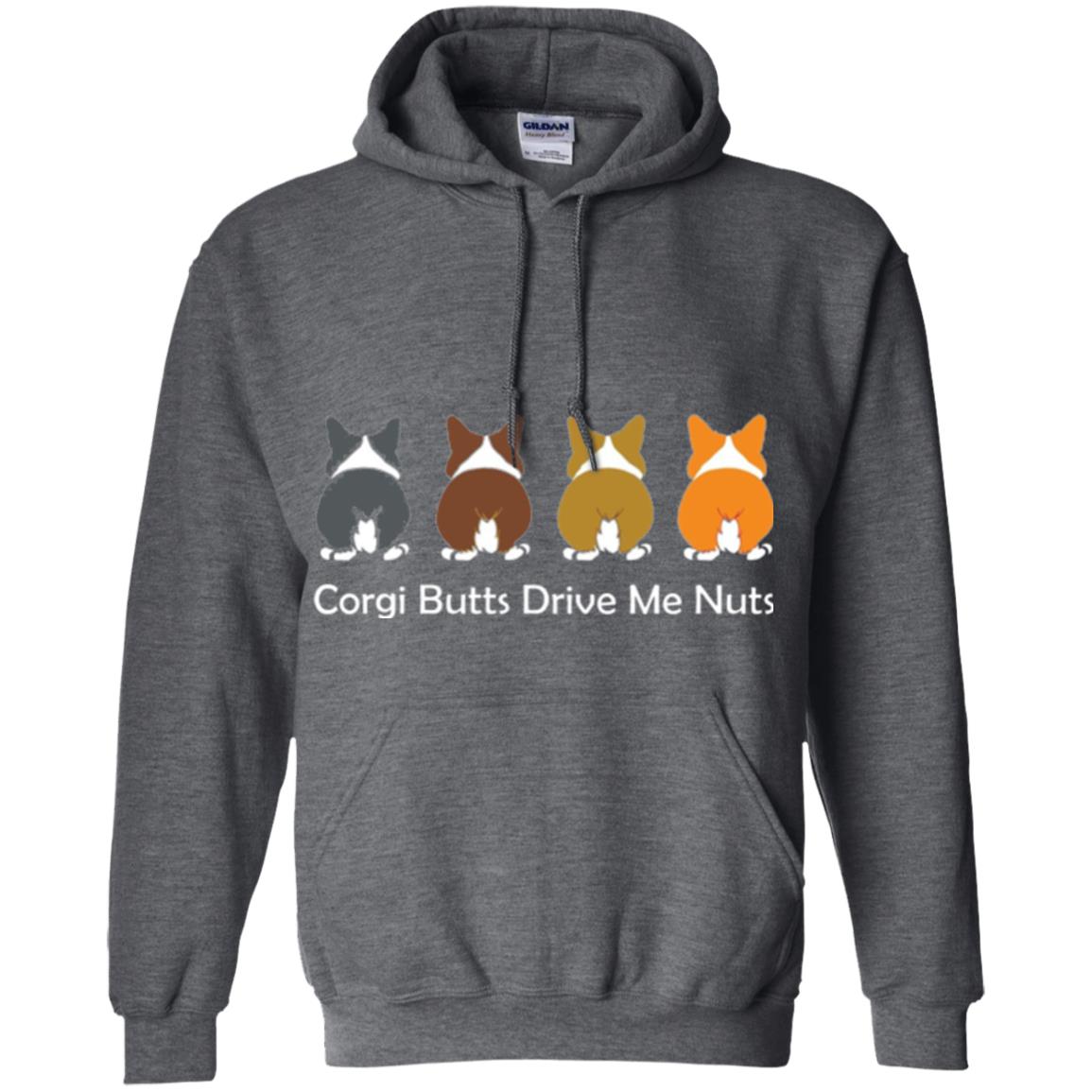 Dog Lover T-shirt Corgi Butts Drive Me Nuts Dark Heather