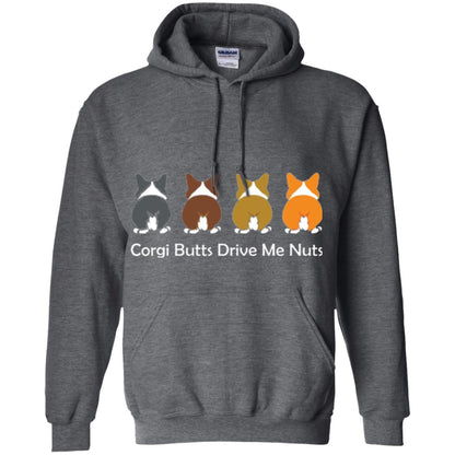 Dog Lover T-shirt Corgi Butts Drive Me Nuts Dark Heather