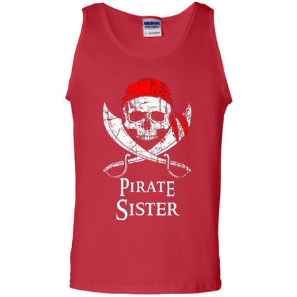 Family T-shirt Pirate Sister Jolly Roger Skull Crossbones Red