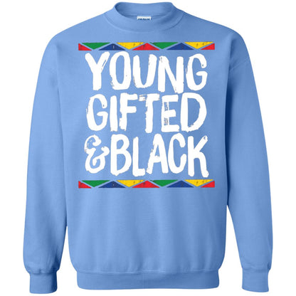 African Pride History Heritage T-shirt Young Gifted And Black Carolina Blue