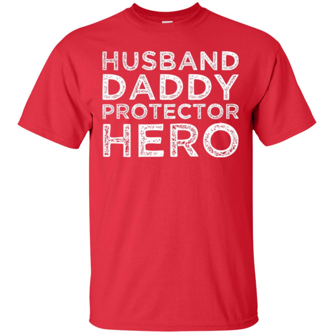 Husband Daddy Protector Hero T-shirt Red