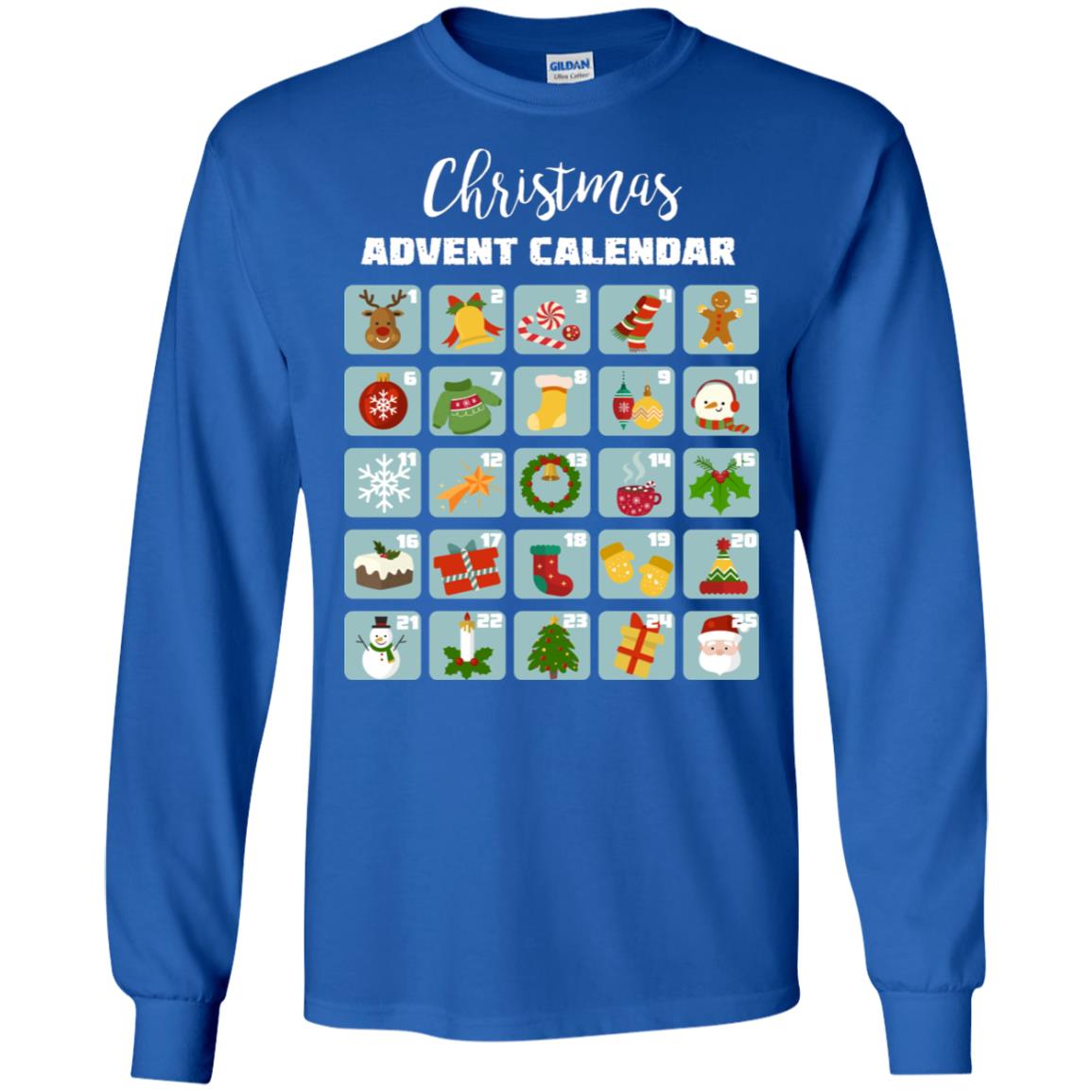 Christmas Calendar December 2018 Gift Shirt Royal