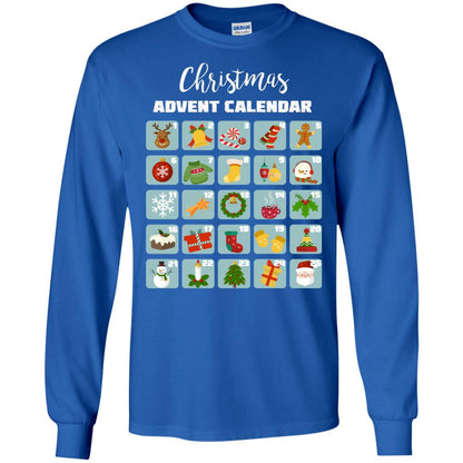 Christmas Calendar December 2018 Gift Shirt Royal