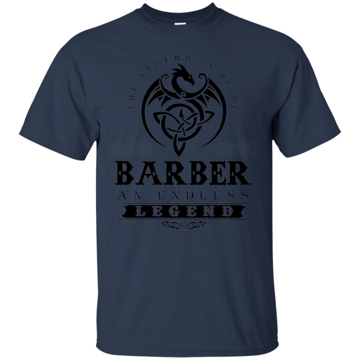 Barber T-shirt The Legend Is Alive Navy