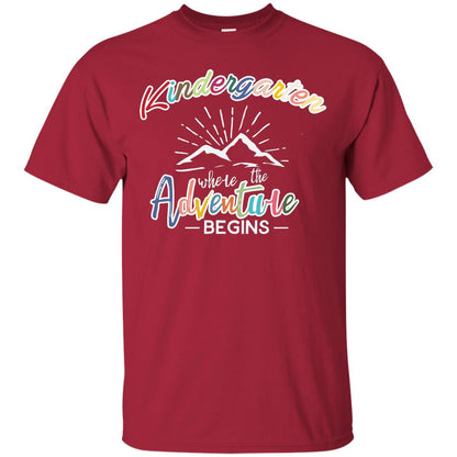 Kindergarten Where The Adventure Begins Shirt Cardinal