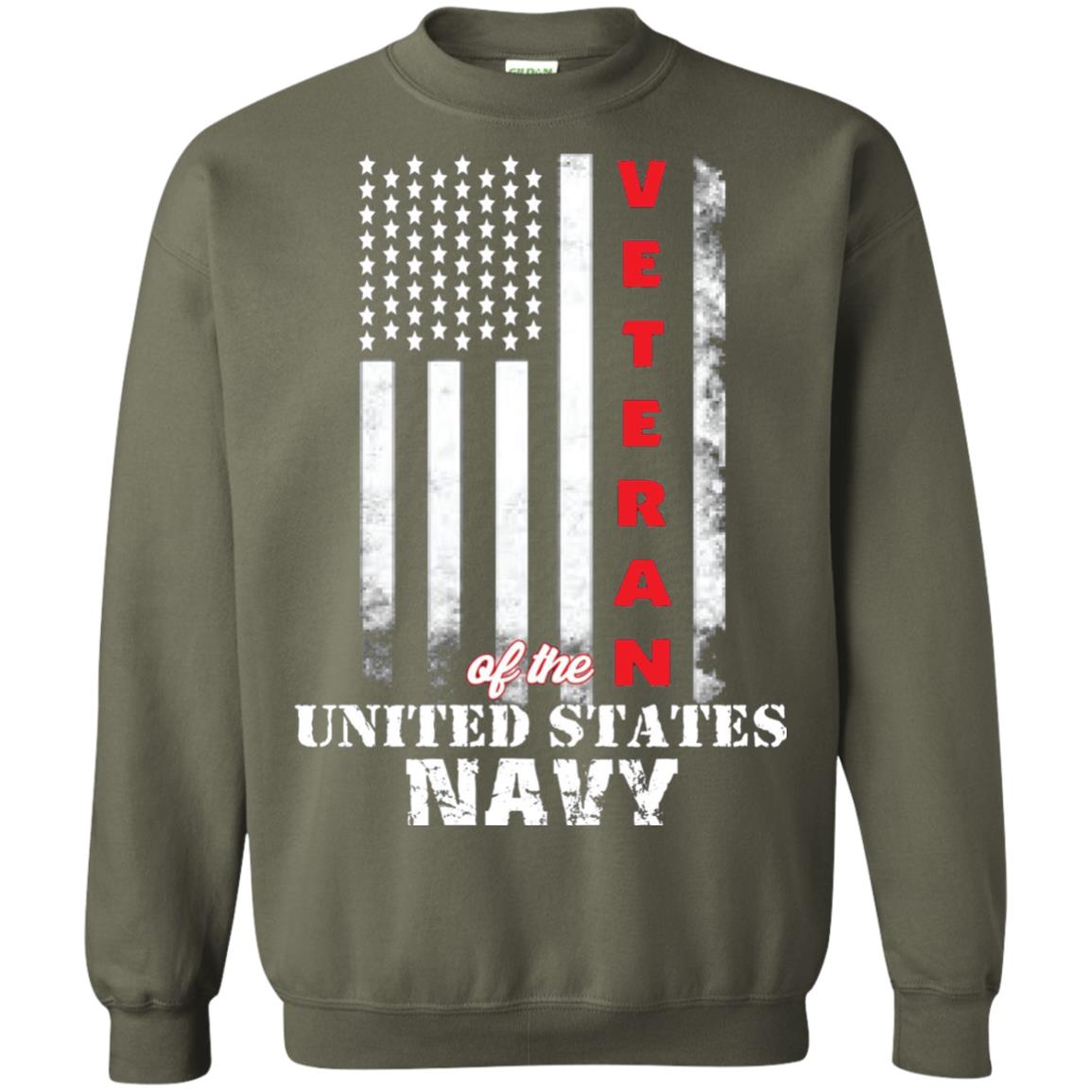 Armed Forces Us Navy Vintage Veteran T-shirt Military Green