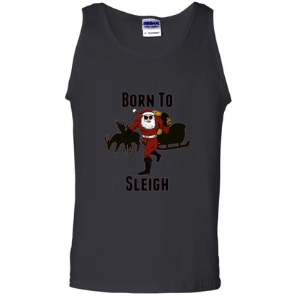 Christmas T-shirt Born To Sleigh T-shirt Black