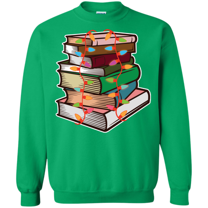 Fairy Lights Christmas Gift T-shirt Book Lover Irish Green
