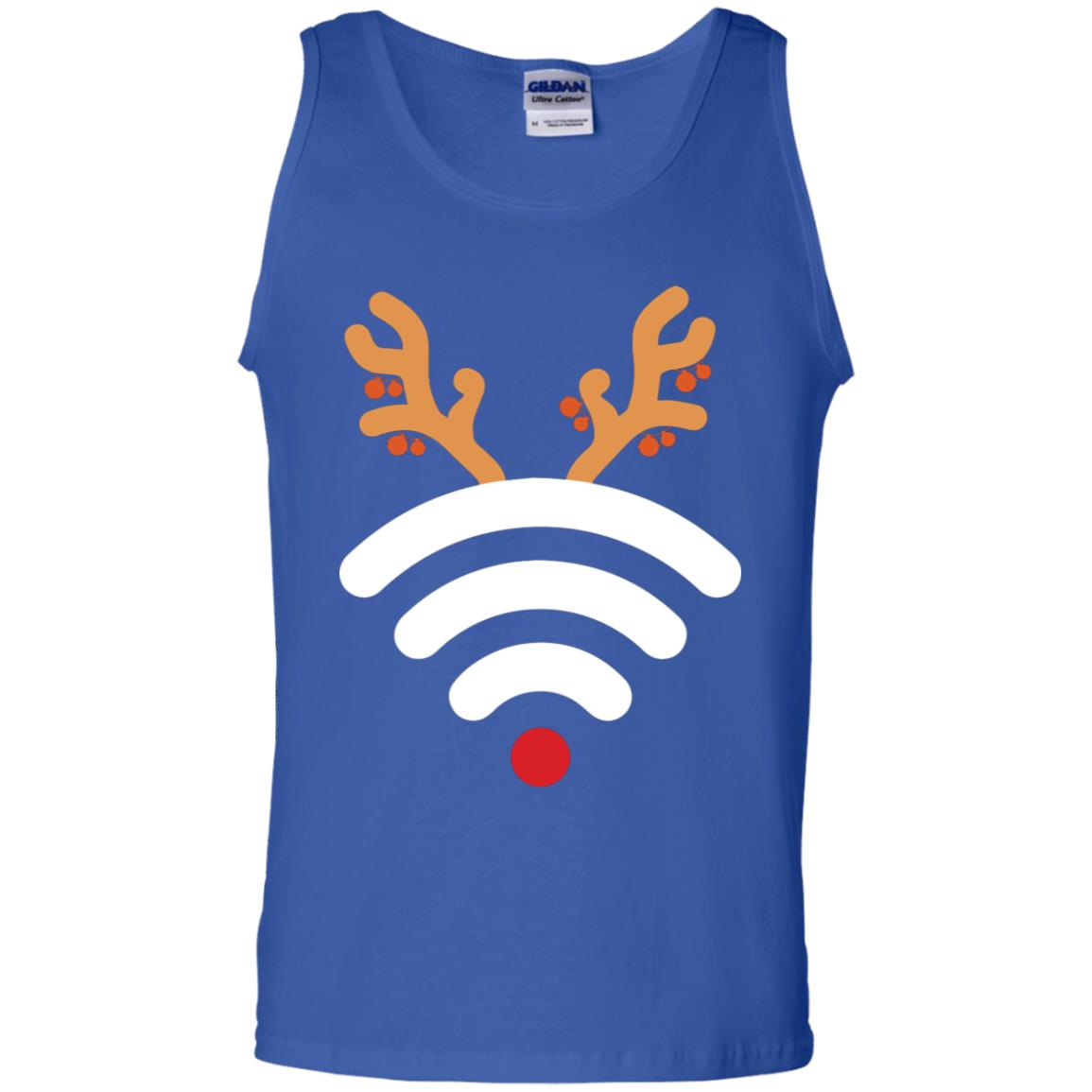 Wifi Signal Symbol Icon Reindeer X-mas Gift Shirt For Mens Womens Royal