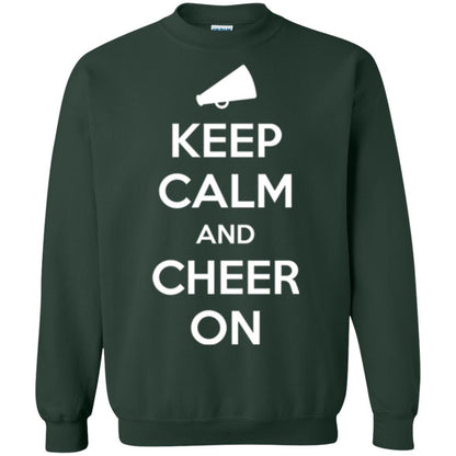 Cheerleader T-shirt Keep Calm And Cheer On Forest Green