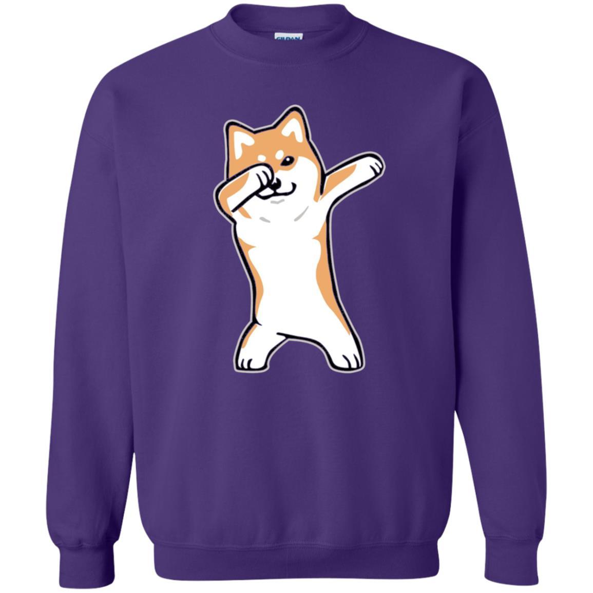 Dog Lover T-shirt Dabbing Shiba Inu Doge Purple