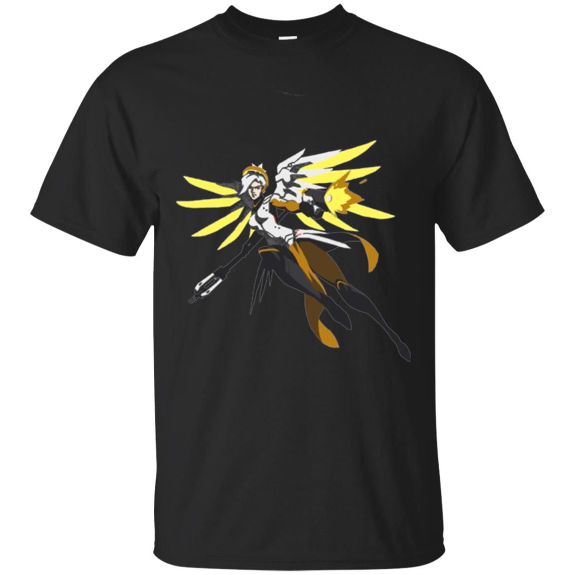 Overwatch Mercy Battle Ready Spray T-shirt Black