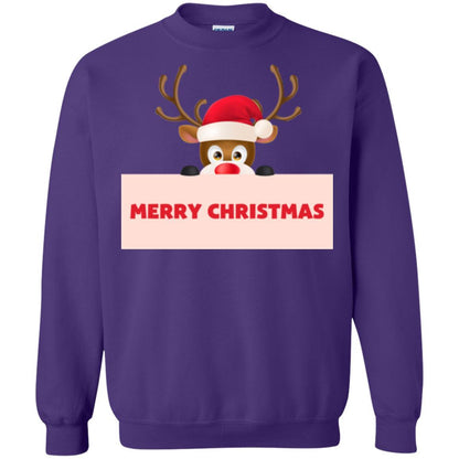 Christmas T-shirt Reindeer Merry Christmas T-shirt Purple