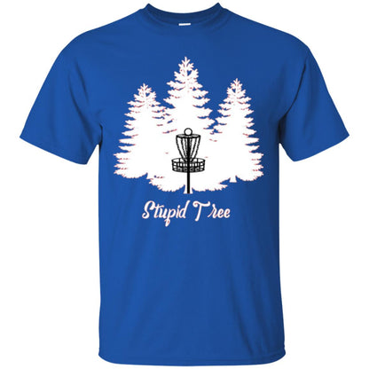 Disc Golf T-shirt Stupid Tree Royal