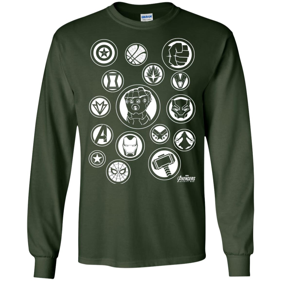Infinity War Tonal Hero Icon Movie T-shirt Forest Green