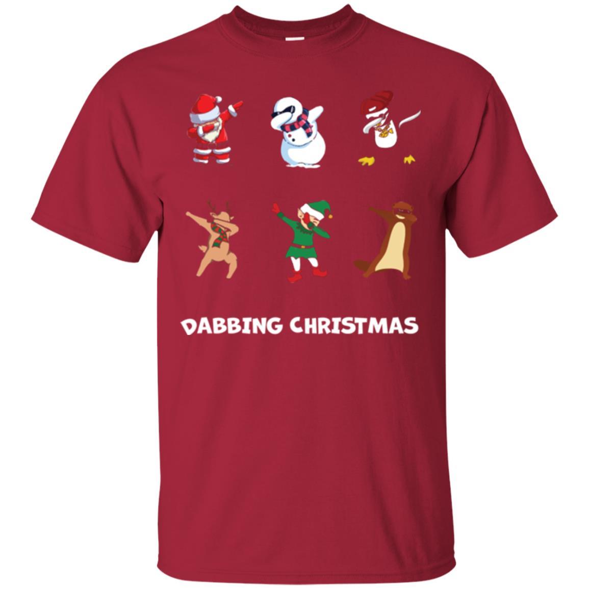 Dabbing Christmas T-shirt Cardinal