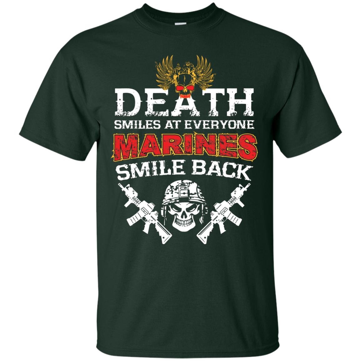 Death Smiles At Everyone Marines Smile Back Shirt Forest