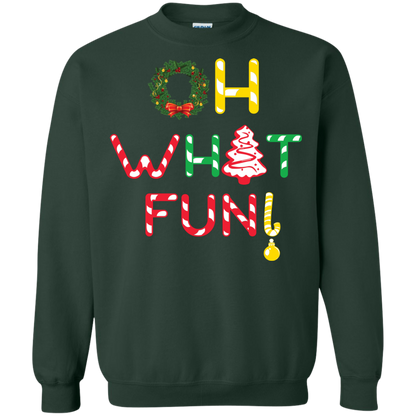 Christmas T-shirt Oh What Fun Forest Green
