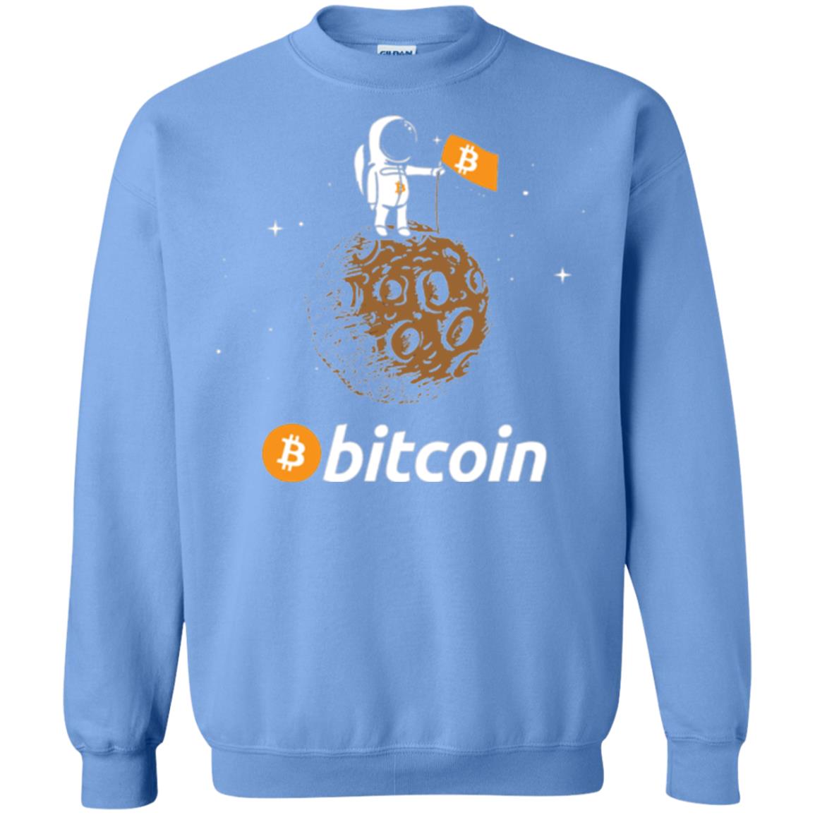 Bitcoin T-shirt Featuring Astronaut Carolina Blue