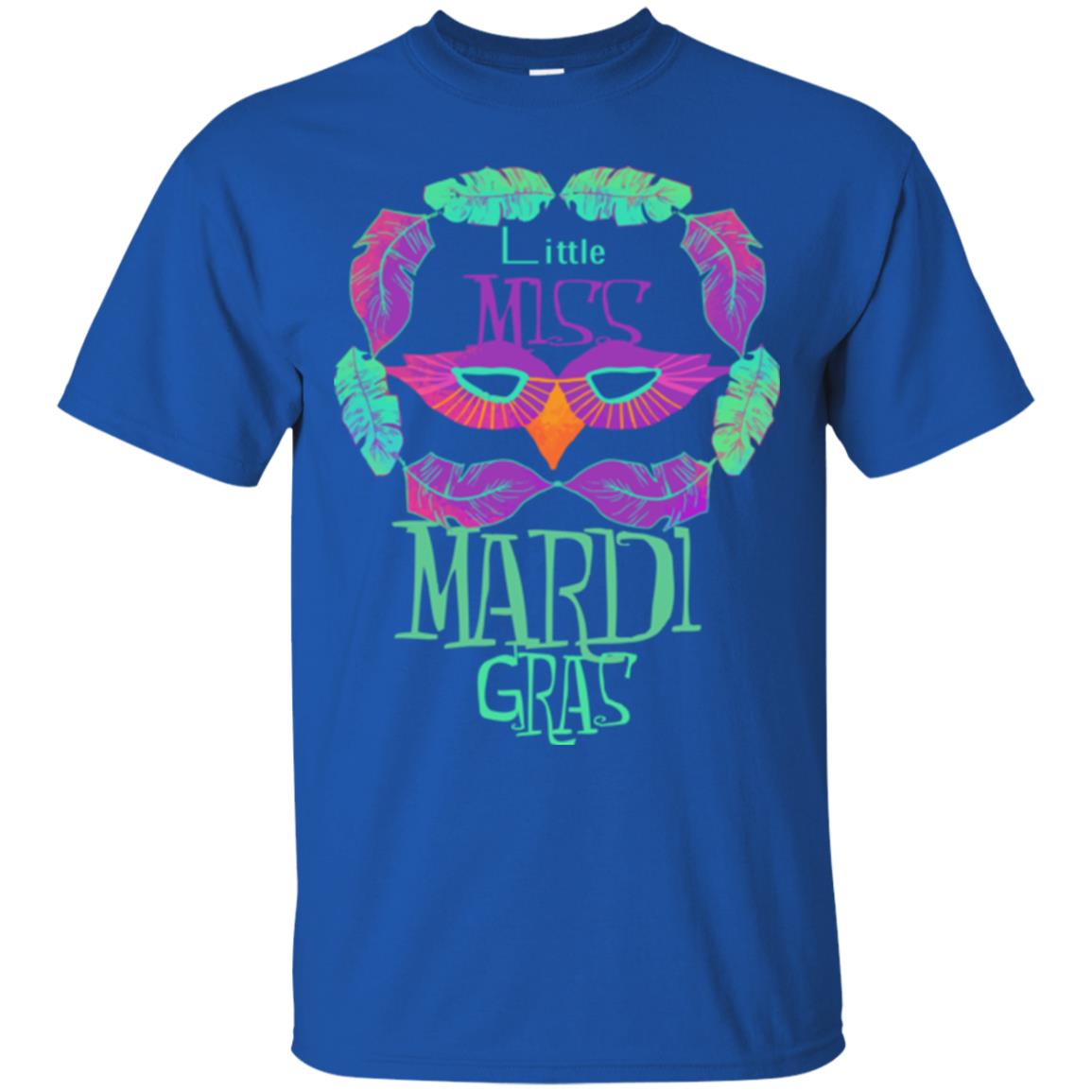 Mardi Gras T-shirt Little Miss Mardi Gras Royal