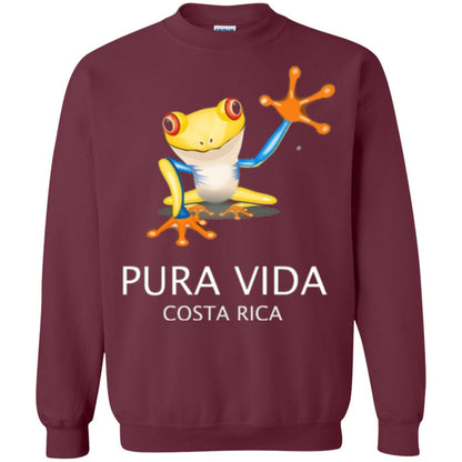 Tree Frog T-shirt Pura Vida Costa Rica T-shirt Maroon