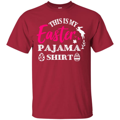 This Is My Easter Pajama Shirt Easter Holiday T-shirt Cardinal